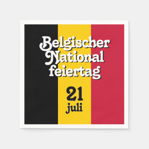 Belgische Nationalfeiertag-Fahne Serviette