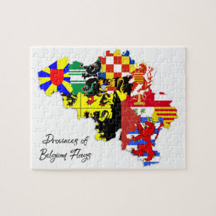 Belgische Provinzen Flags Map, Belgien, Educationa
