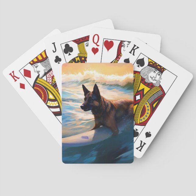 Belgische Schäfer-Strandmalerei Spielkarten (Rückseite)