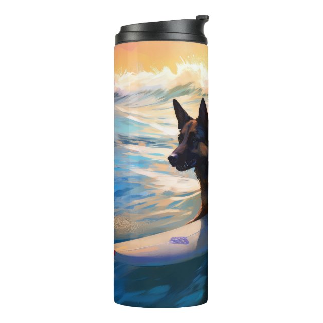 Belgische Schäfer-Strandmalerei Thermosbecher (Nach links gedreht)