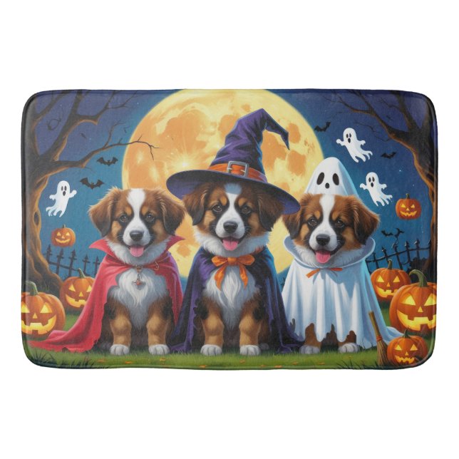 Belgische Schäferhunde Pumpkin Halloween Funny Badematte (Vorderseite)