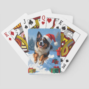Belgische Schäferhütte Weihnachts-Schneeszene Spielkarten