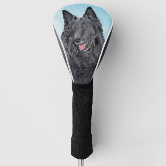 Belgische Schafhund-Malerei - Niedliche Original H Golf Headcover (Vorderseite)