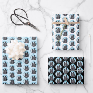 Belgische Schafhundemalerei - Niedliche Original H Geschenkpapier Set