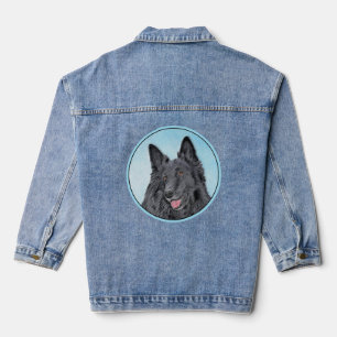 Belgische Schafhundemalerei - Niedliche Original H Jeansjacke