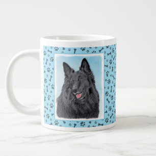 Belgische Schafhundemalerei - Niedliche Original H Jumbo-Tasse
