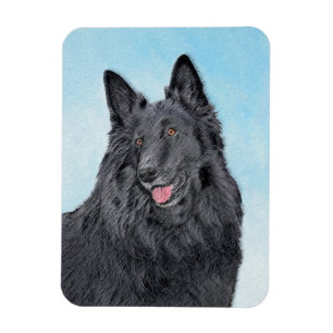 Belgische Schafhundemalerei - Niedliche Original H Magnet