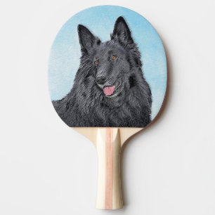 Belgische Schafhundemalerei - Niedliche Original H Tischtennis Schläger
