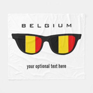 Belgische Shades-Decken für Text und Farbe Fleecedecke
