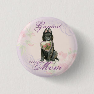 Belgische Sheepdog-Herz-Mama Button