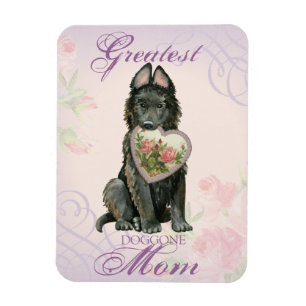 Belgische Sheepdog Herz-Mama Magnet