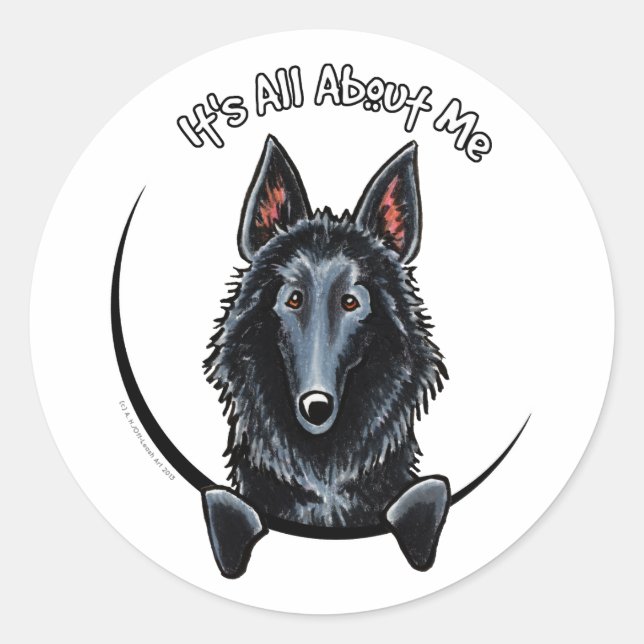 Belgische Sheepdog IAAM Runder Aufkleber (Vorderseite)