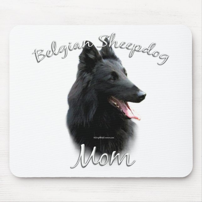 Belgische Sheepdog-Mama 2 Mousepad (Vorne)