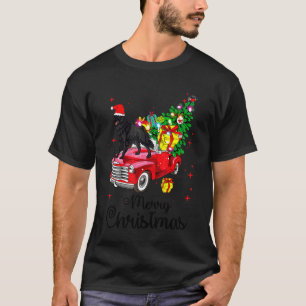 Belgische Sheepdog Rides Red Truck Weihnachten Paj T-Shirt