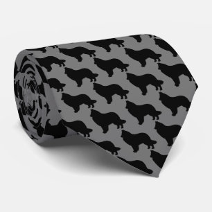 Belgische Sheepdog Silhouetten Pattern Dog Lover Krawatte
