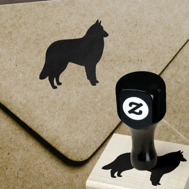 Belgische Silhouette Tervuren Dog Rasse Gummistempel (Von Creator hochgeladen)