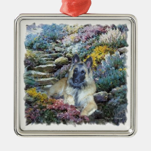 Belgische Tervuren Art Silbernes Ornament (Vorne)