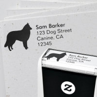 Belgische Tervuren Dog Silhouette Rücksendeadresse