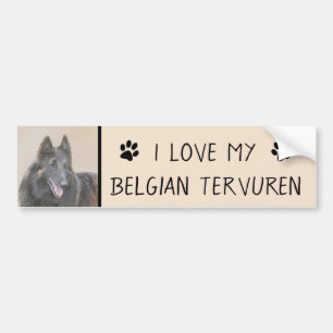 Belgische Tervuren Malerei - Niedliche Original Hu Autoaufkleber