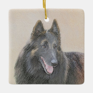 Belgische Tervuren Malerei - Niedliche Original Hu Keramikornament