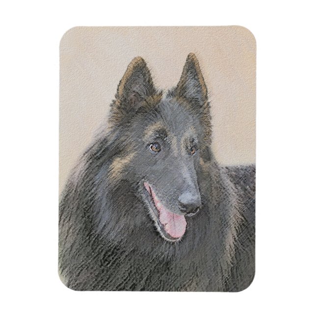 Belgische Tervuren Malerei - Niedliche Original Hu Magnet (Vertikal)