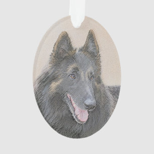 Belgische Tervuren Malerei - Niedliche Original Hu Ornament