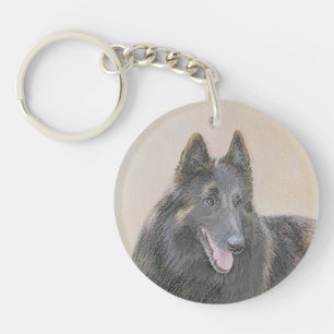 Belgische Tervuren Malerei - Niedliche Original Hu Schlüsselanhänger
