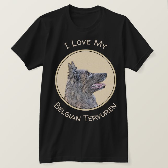 Belgische Tervuren Malerei - Niedliche Original Hu T-Shirt (Design vorne)