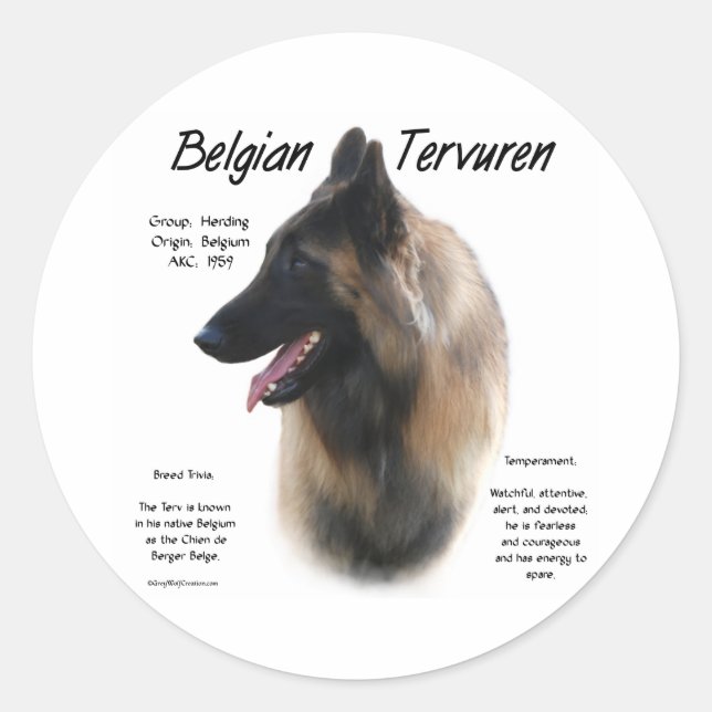 Belgische Tervuren treffen sich zur Rasse - Aufkle Runder Aufkleber (Vorderseite)