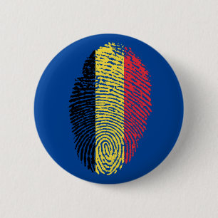 Belgische Touchfingerabdruckflagge Button