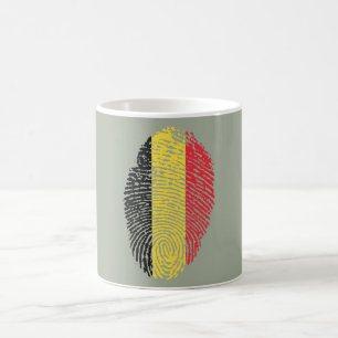 Belgische Touchfingerabdruckflagge Kaffeetasse