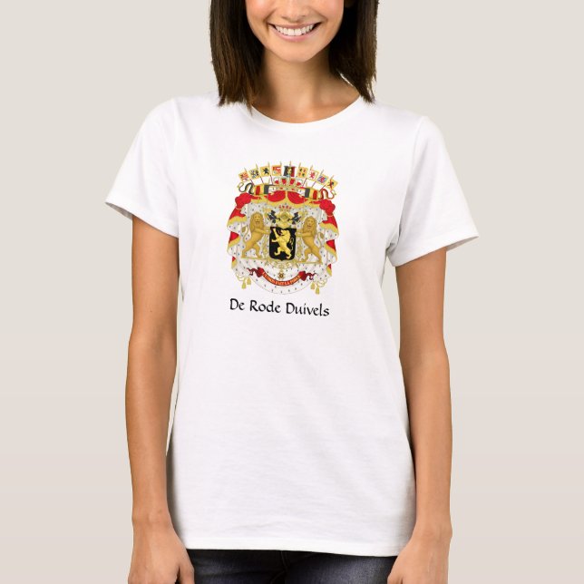 Belgische Wappen-De-Rode-Duivels-T - Shirt (Vorderseite)