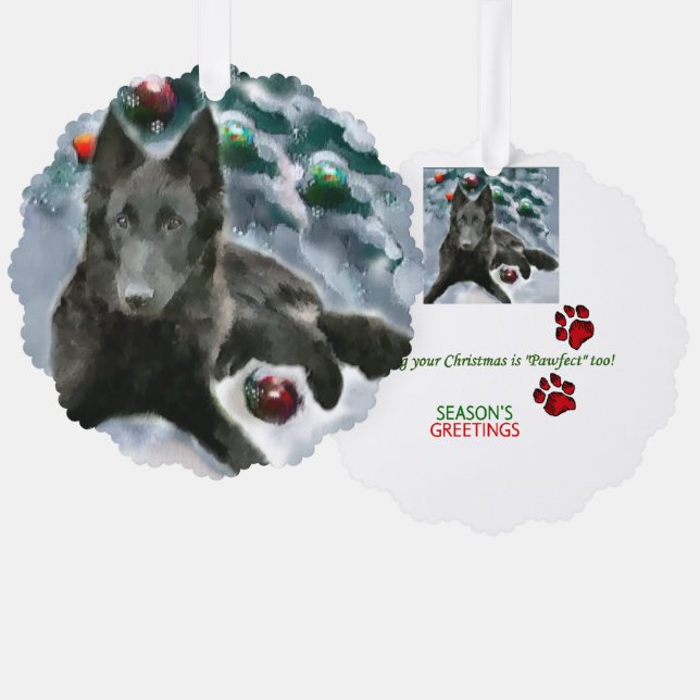 Belgische Weihnachtsgeschenke Ornament Karte (Vorderseite/Rückseite)