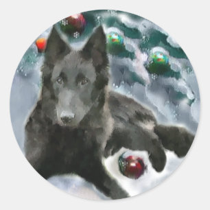 Belgische Weihnachtsgeschenke Runder Aufkleber
