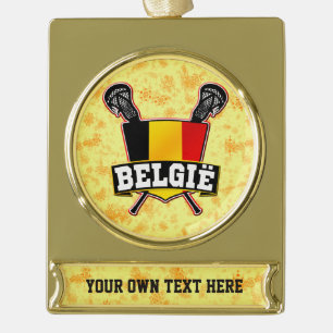 Belgische Weihnachtsschmuck Banner-Ornament Gold