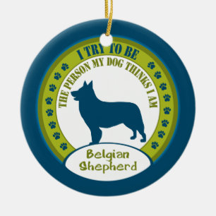 Belgische Weihnachtsverzierung des Schäfer-  Keramik Ornament