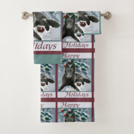 Belgische Weihnachtszeit Badhandtuch Set