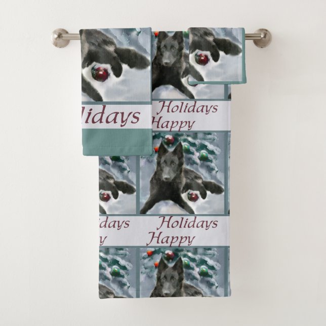 Belgische Weihnachtszeit Badhandtuch Set (Insitu)