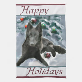 Belgische Weihnachtszeit Geschirrtuch