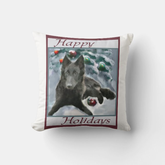 Belgische Weihnachtszeit Kissen (Vorderseite)