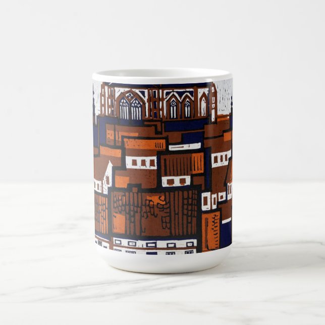 BELGISCHE WOODCUT LANDSCAPE KAFFEETASSE (Mittel)