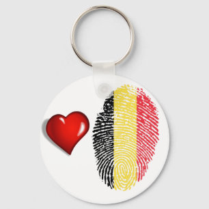 Belgischer Berührungs-Fingerabdruck-Flagge Schlüsselanhänger