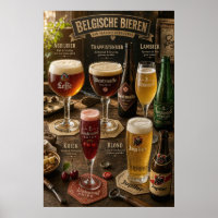 Belgischer Bierstile-Tavernenführer-Poster