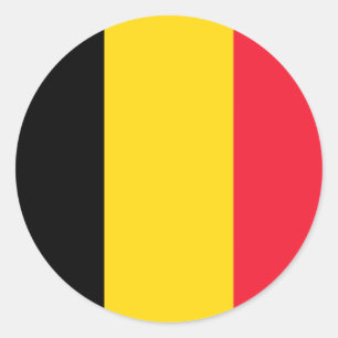 Belgischer Flaggenaufkleber Runder Aufkleber