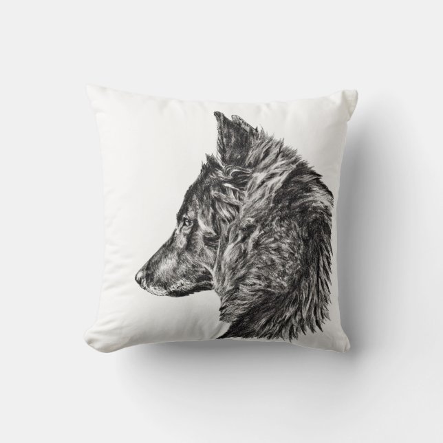 belgischer groenendael Hund Kissen (Vorderseite)