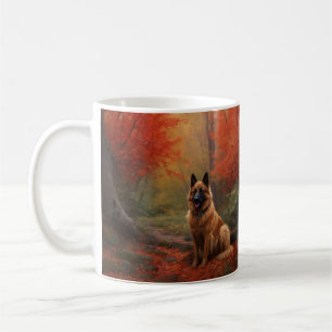 Belgischer Hirte im Herbst Leaves Fall Inspiriert Kaffeetasse