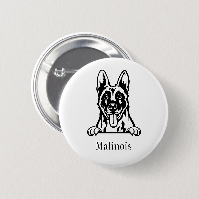 Belgischer Hund Malinois Button (Vorne & Hinten)