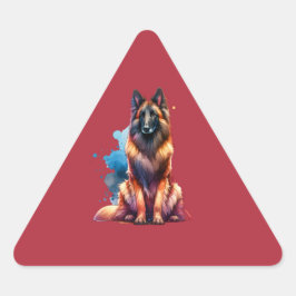 Belgischer Laekenois Dog Dreieckiger Aufkleber