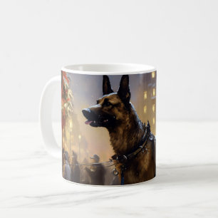 Belgischer Malinoi Weihnachtsfestzeit Kaffeetasse