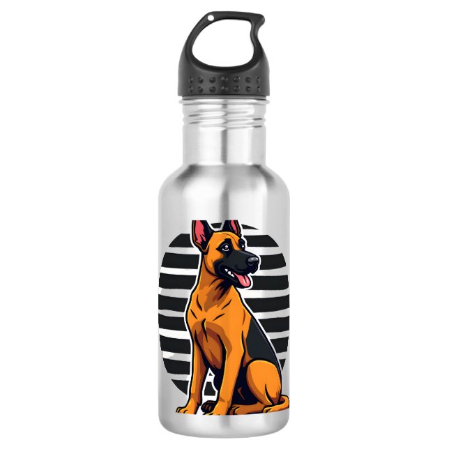 Belgischer Malinois (2) Edelstahlflasche (Vorderseite)